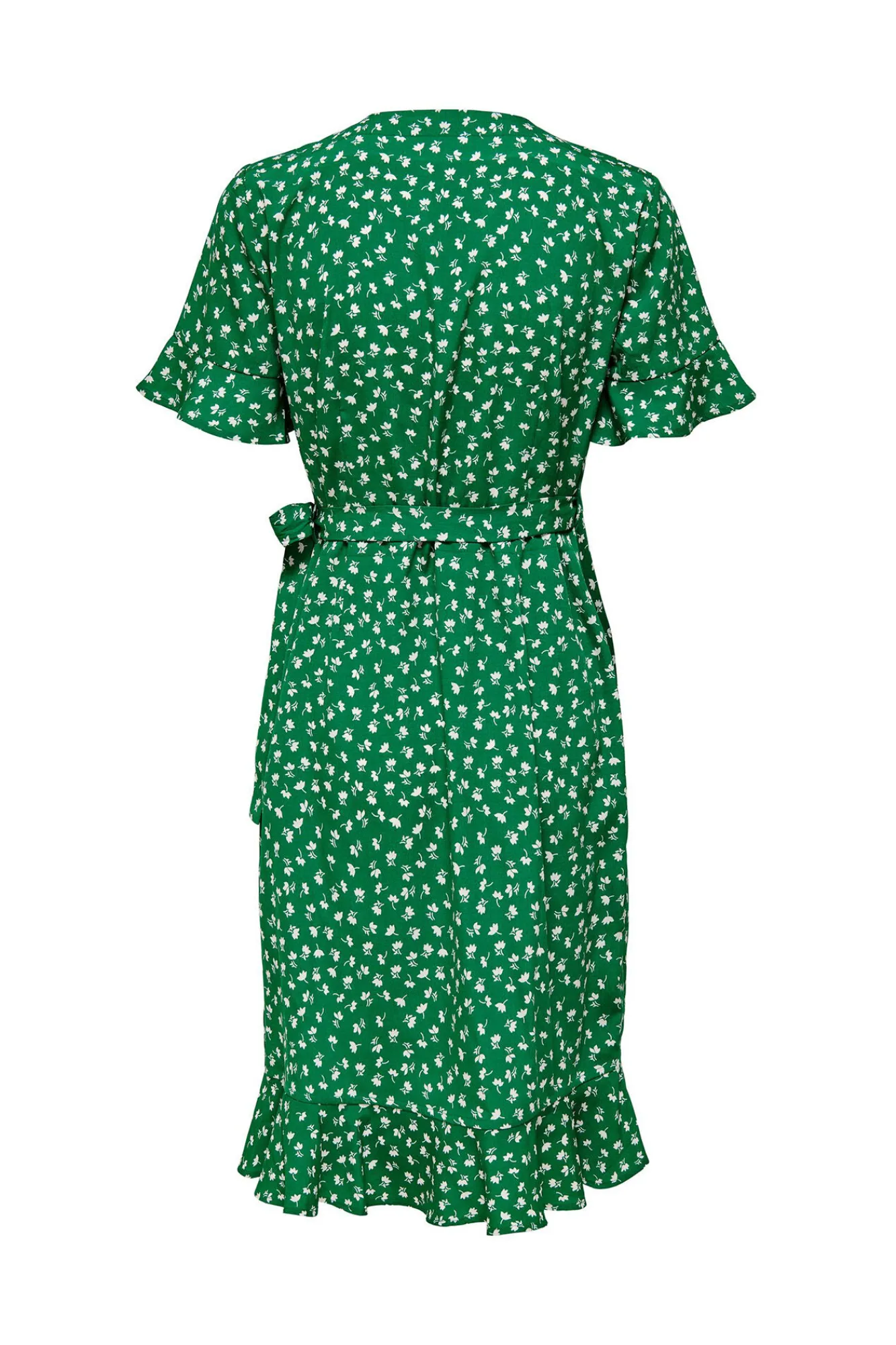Only Vestido Cruzado Verde Sale