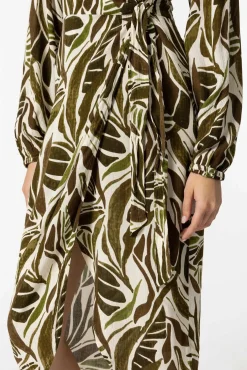 Tiffosi Vestido Cruzado Con Lazo Verde Sale