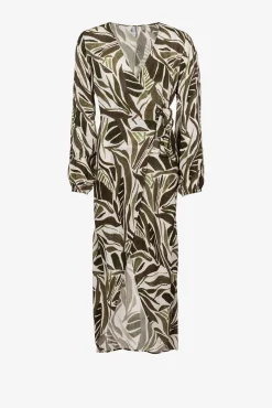 Tiffosi Vestido Cruzado Con Lazo Verde Sale
