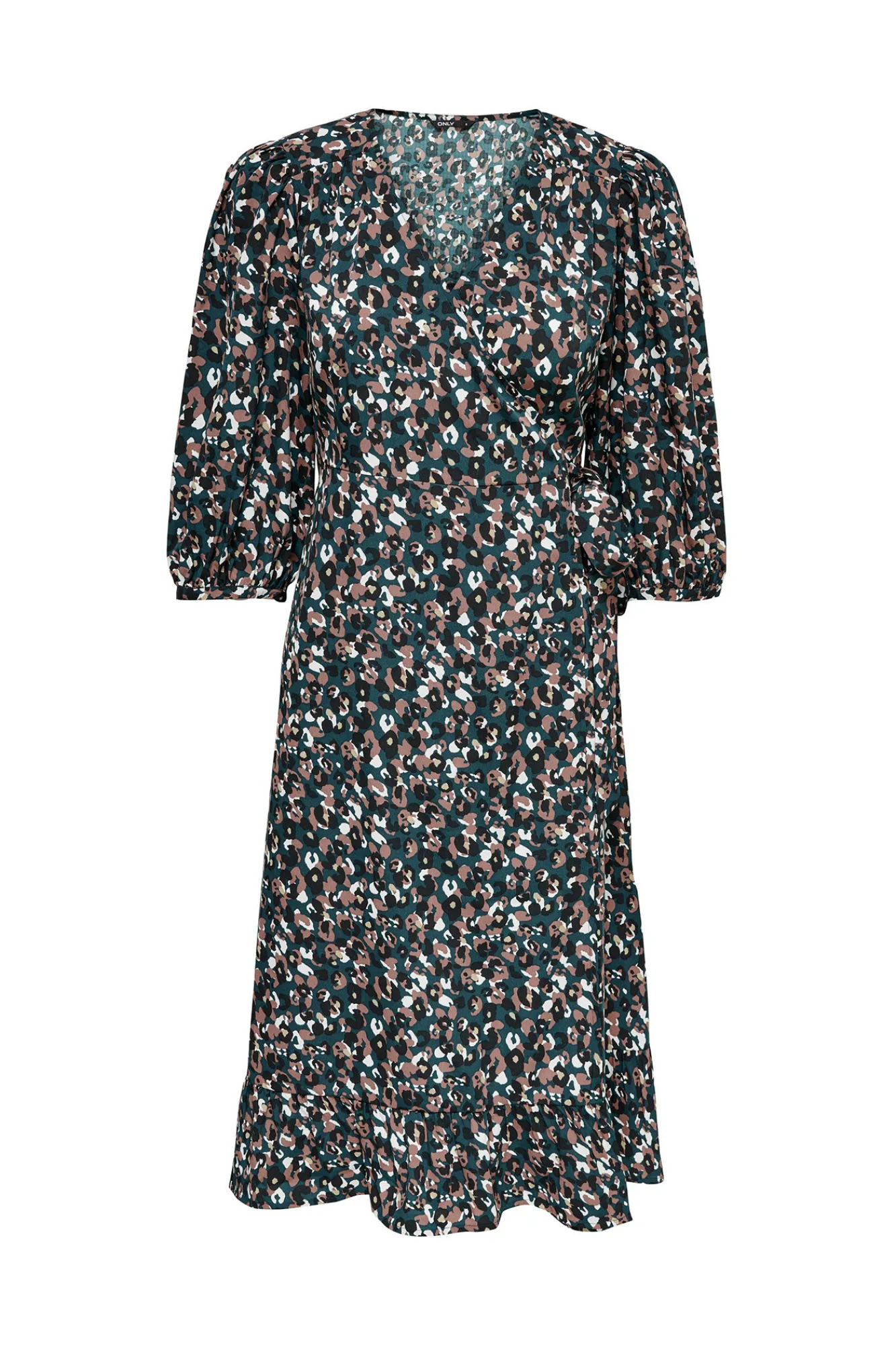 Only Vestido Cruzado Midi Navy Clearance