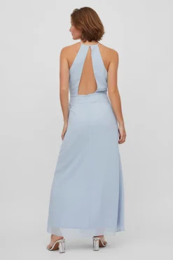 Vila Vestido Cuello Halter Azul