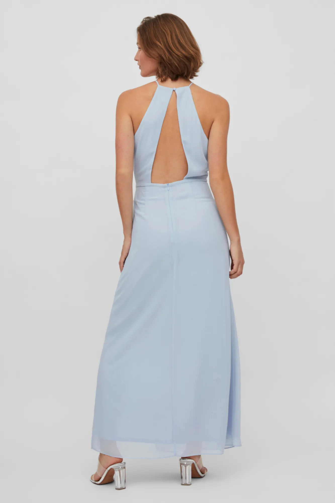 Vila Vestido Cuello Halter Azul