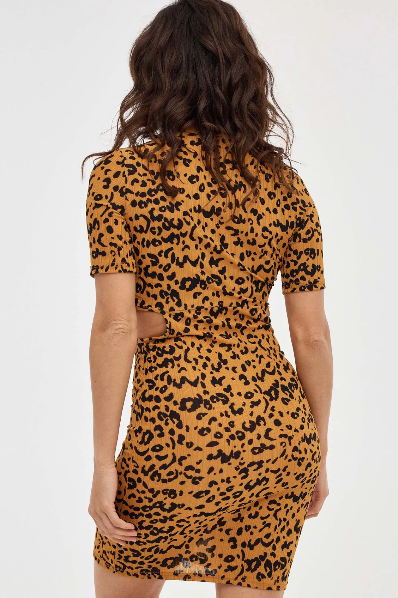 Inside Vestido Cut Out Estampado Marron Best
