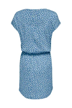 Only Vestido De Corte Holgado Azul Medio Discount