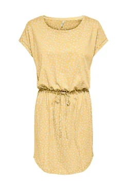 Only Vestido De Corte Holgado Amarillo New