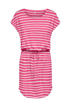 Only Vestido De Corte Holgado Rosa New