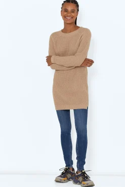 Noisy May Vestido De Punto Marron Medio New
