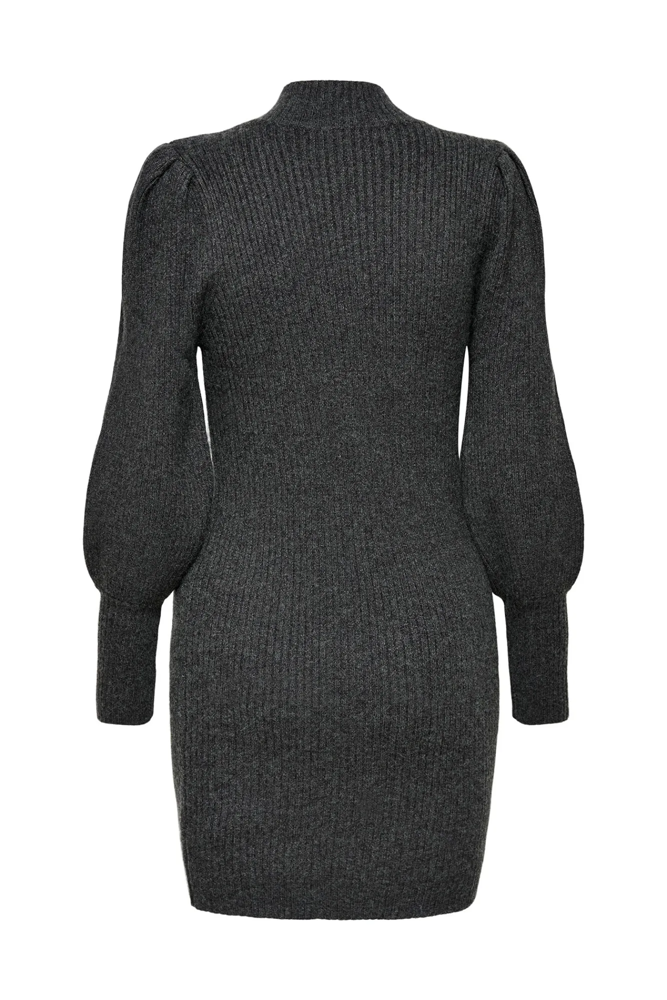 Only Vestido De Punto Con Cuello Subido Gris Medio Online