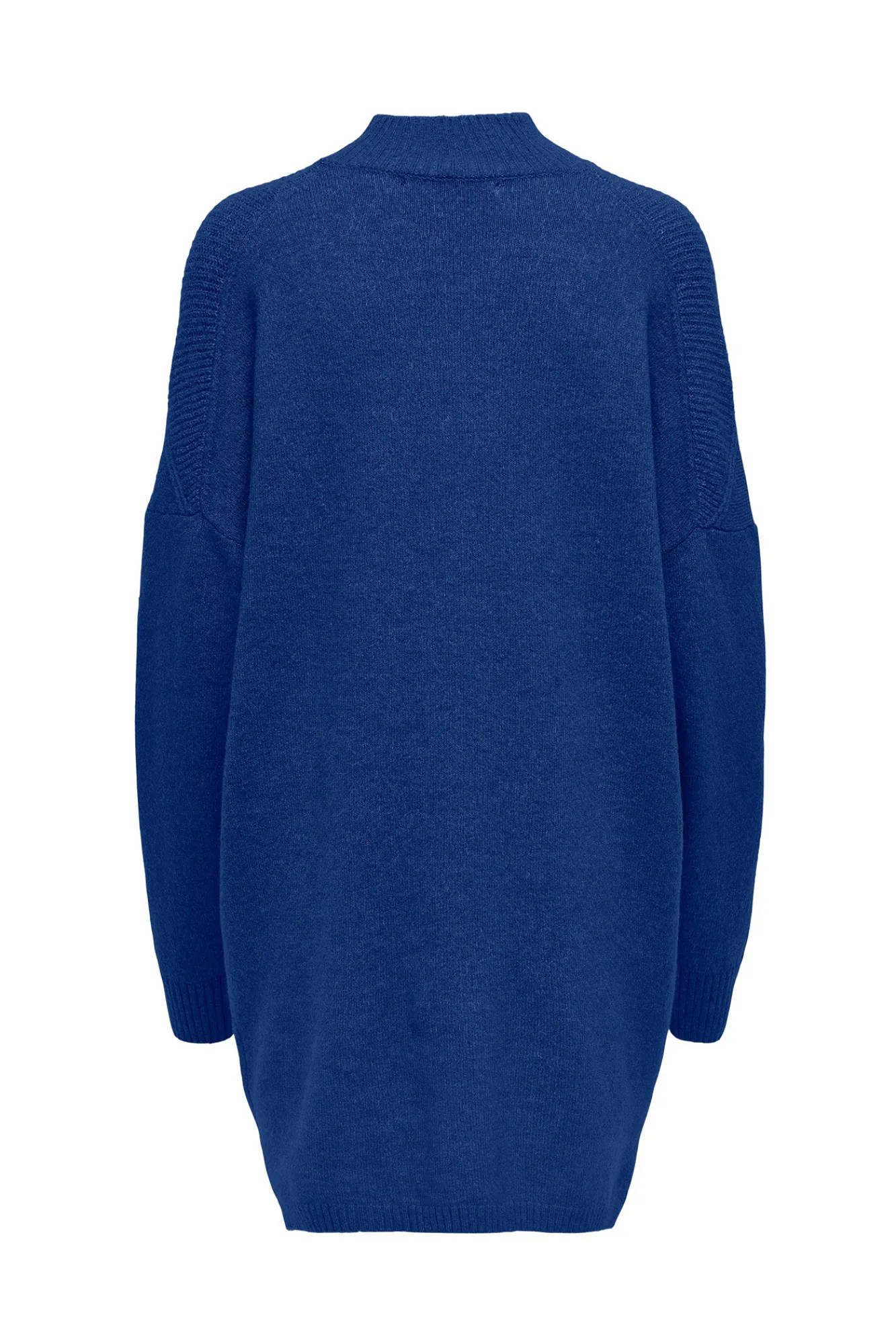 Only Vestido De Punto Cuello Perkins Azul Medio
