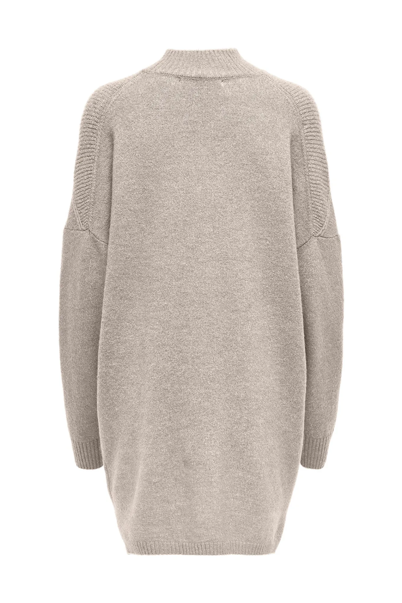 Only Vestido De Punto Cuello Perkins Beige Medio