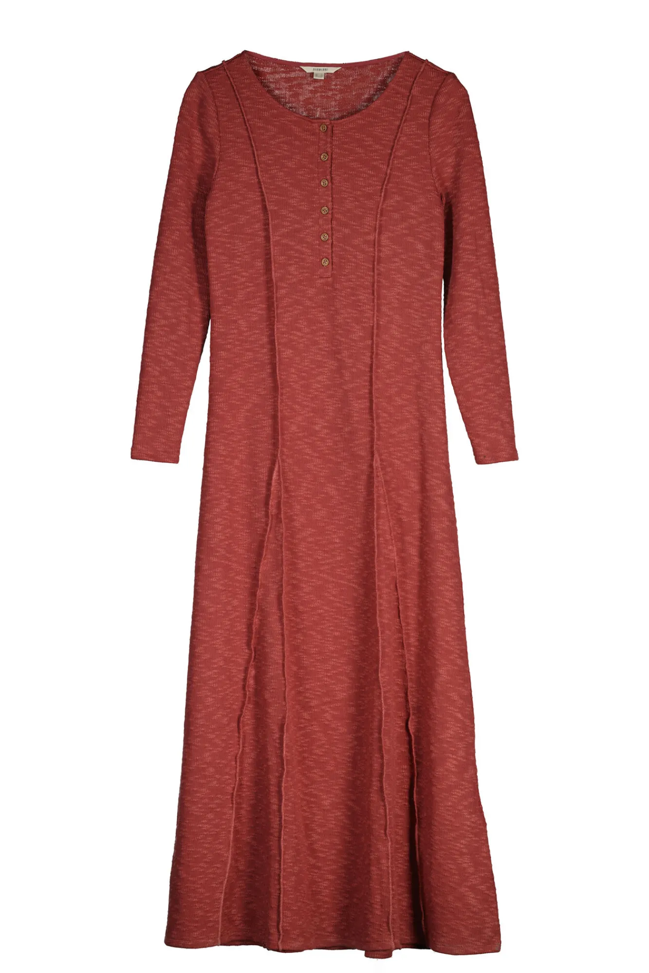 Slowlove Vestido De Punto Largo. Naranja Hot