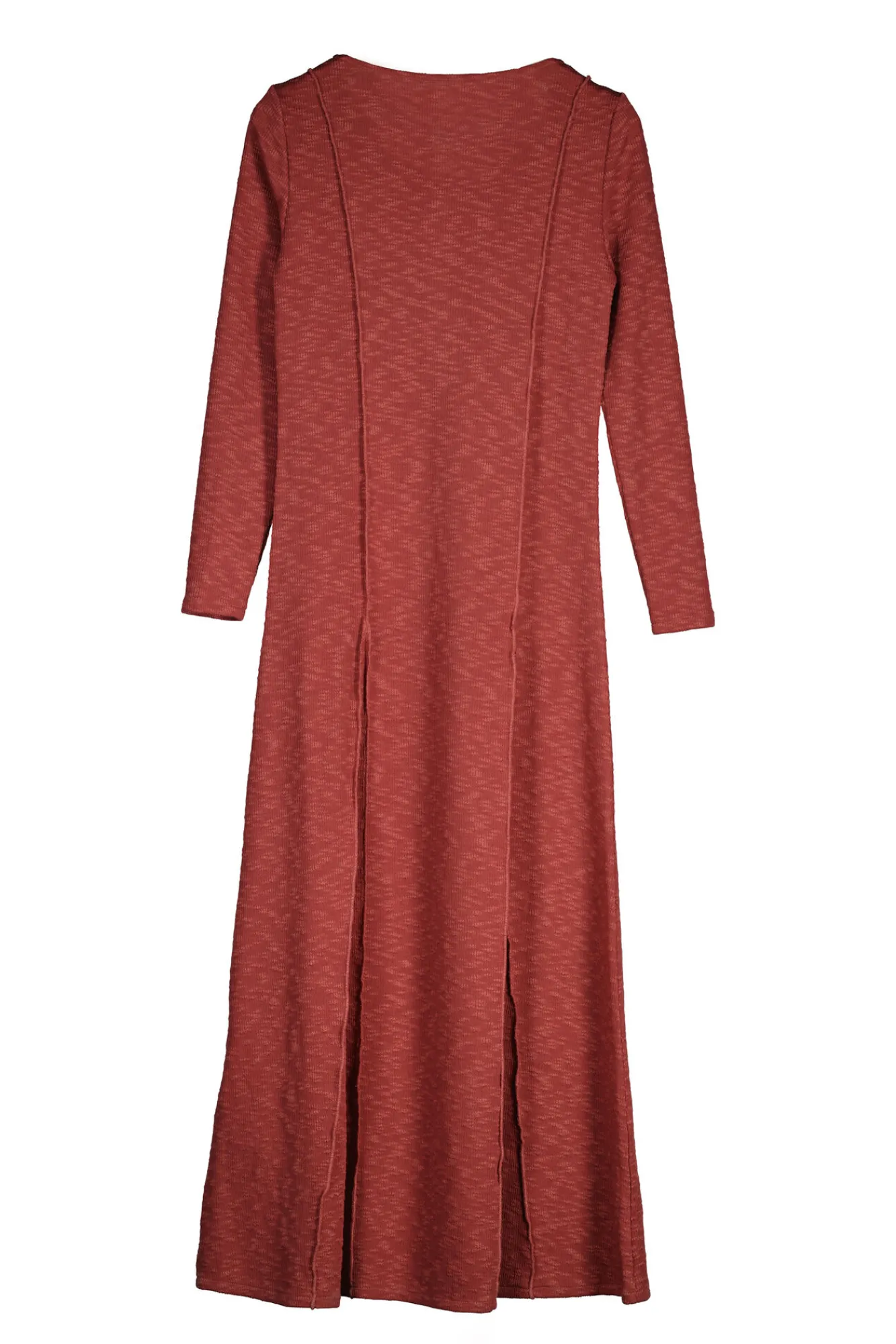 Slowlove Vestido De Punto Largo. Naranja Hot