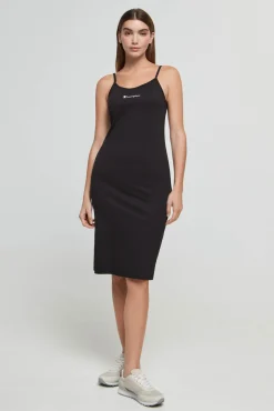 Champion Vestido De Tirantes Con Logotipo Pequeno Negro Sale