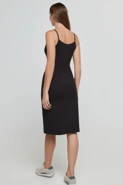 Champion Vestido De Tirantes Con Logotipo Pequeno Negro Sale