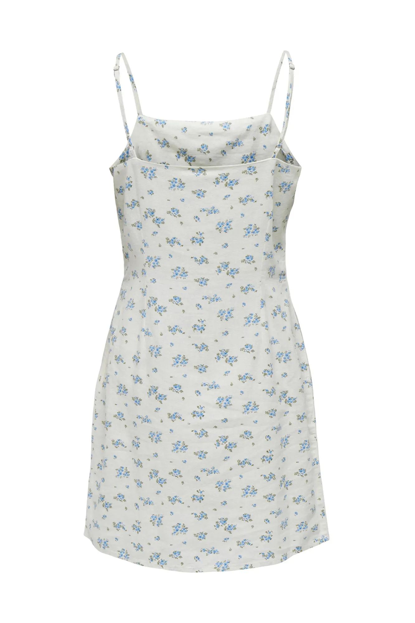 Only Vestido De Tirantes Con Lino Blanco Sale