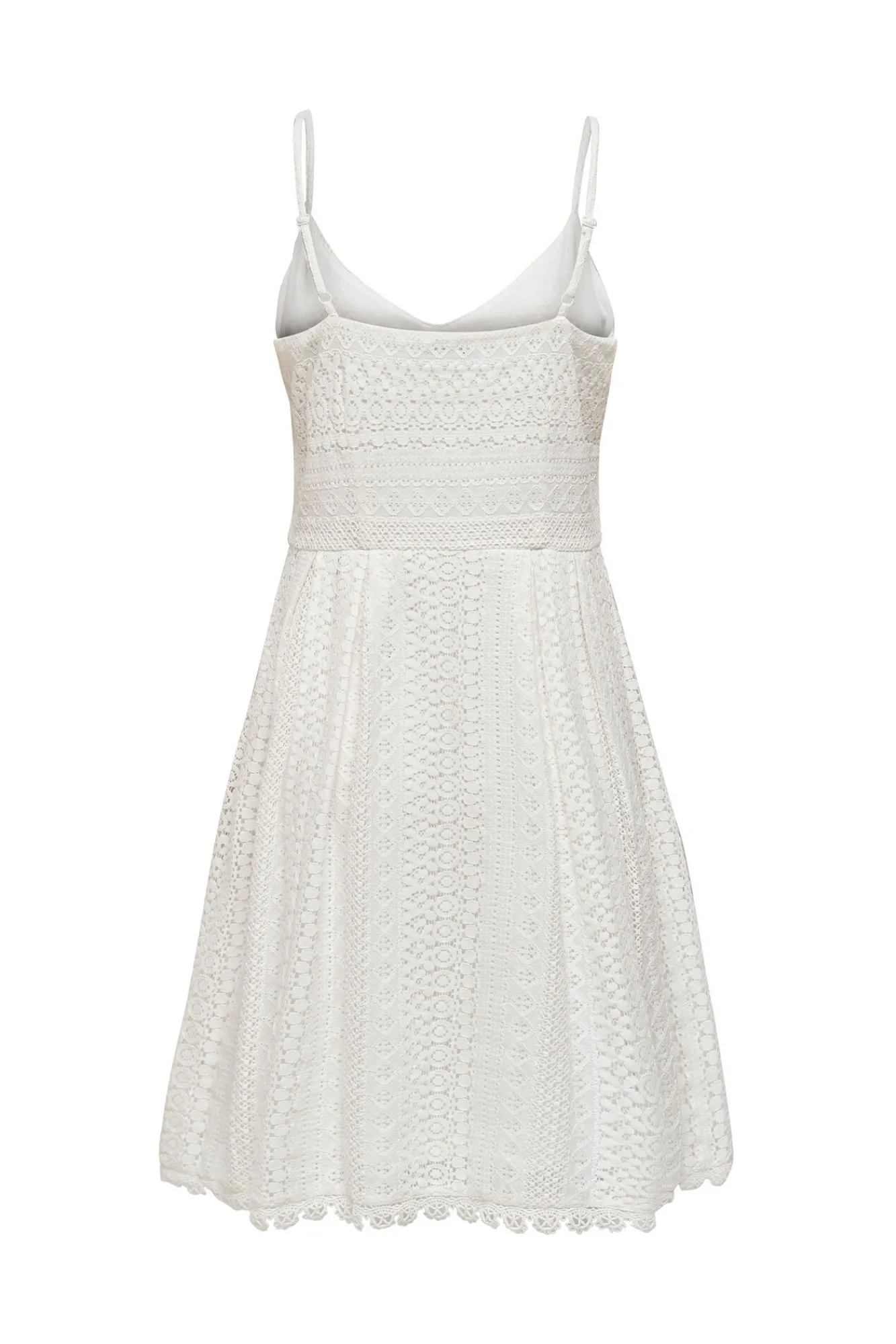 Only Vestido De Tirantes Encaje Blanco Outlet