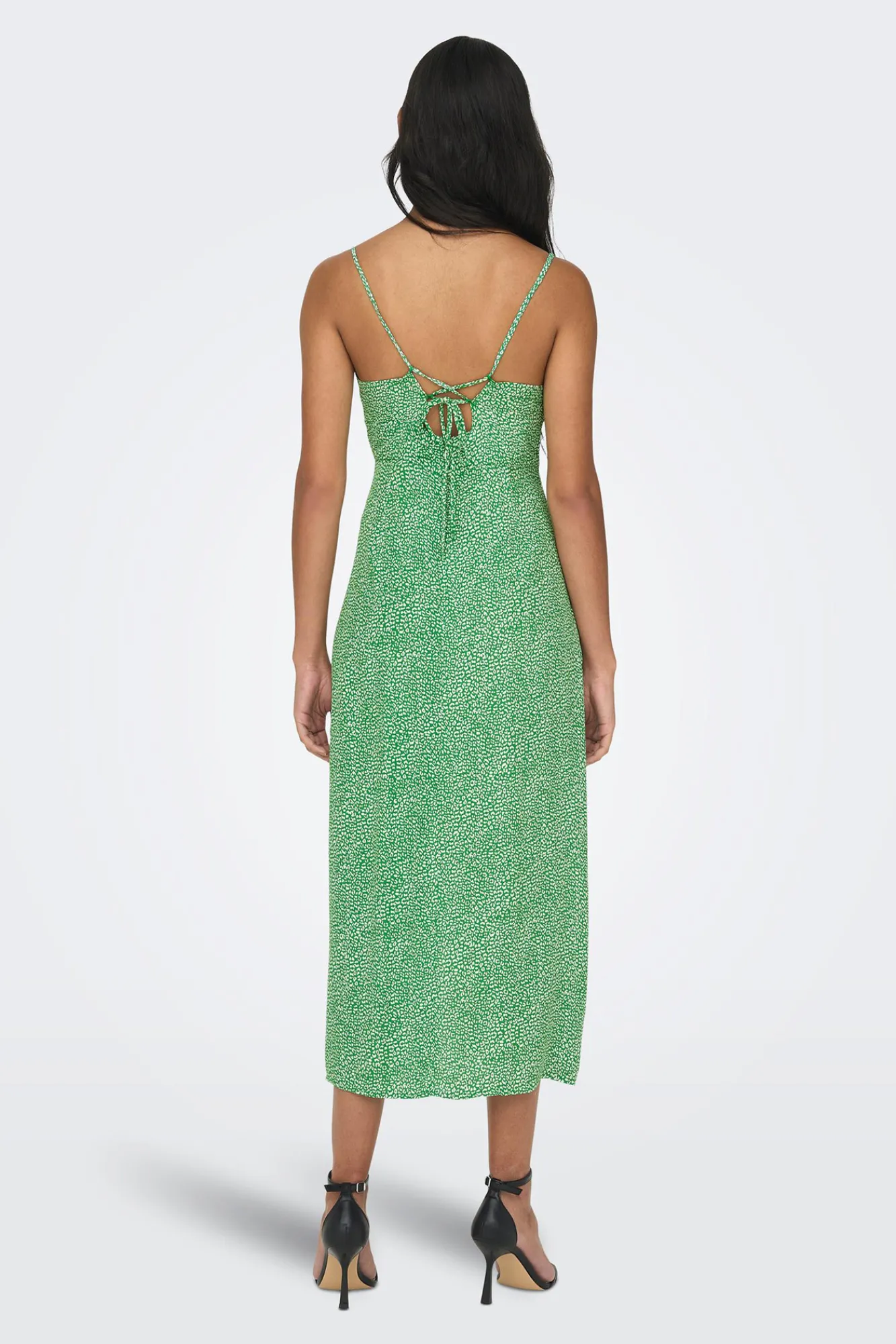 Only Vestido De Tirantes Estampado Verde Outlet