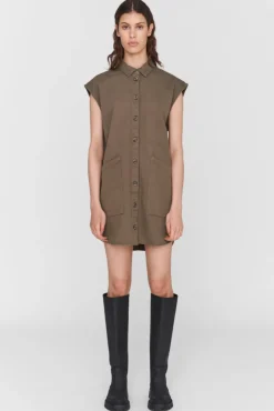 Noisy May Vestido Denim Kaki Oscuro Best