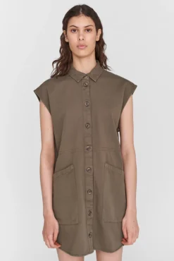 Noisy May Vestido Denim Kaki Oscuro Best
