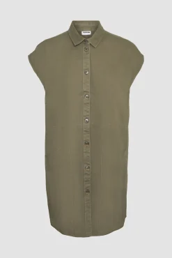 Noisy May Vestido Denim Kaki Oscuro Best