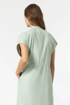 Tiffosi Vestido Efecto Piel De Melocoton Verde