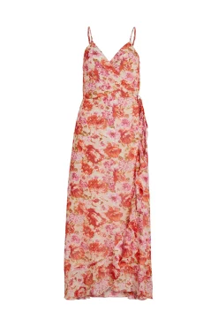 Vila Vestido Envolvente De Tirantes Gris Hot