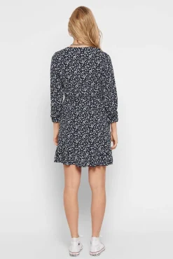 Only Vestido Estampado Azul Medio Hot
