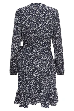 Only Vestido Estampado Azul Medio Hot