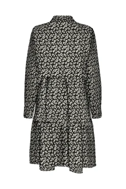 JDY Vestido Estampado Camisero Negro Outlet