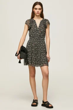 Pepe Jeans Vestido Estampado Corto. Multicolor Discount