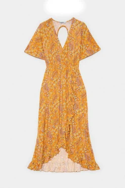 Inside Vestido Estampado Floral Naranja Discount
