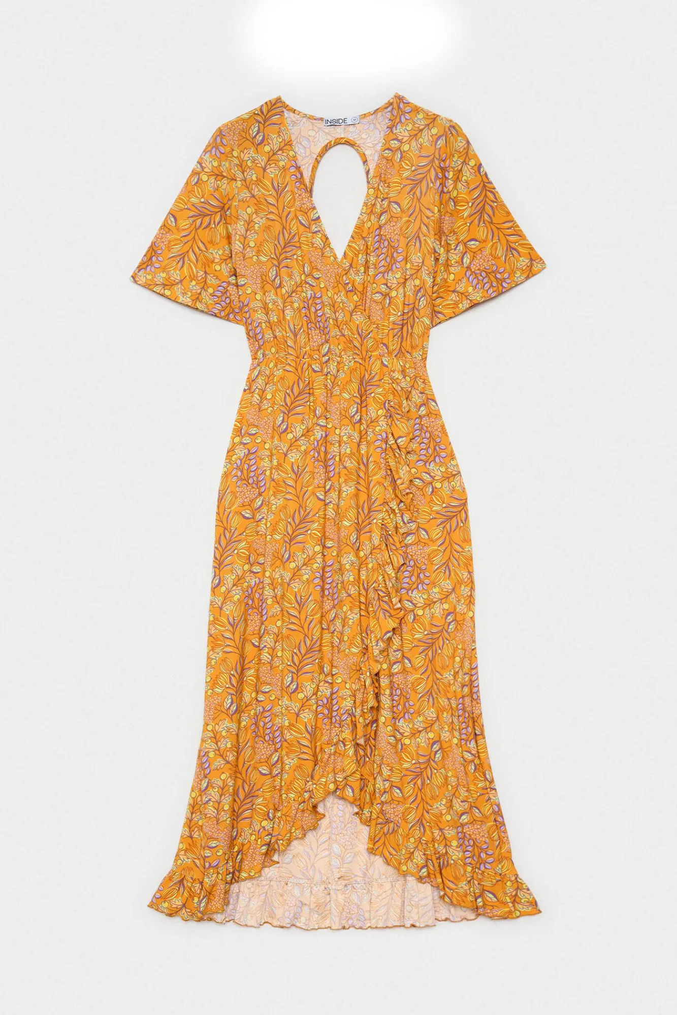 Inside Vestido Estampado Floral Naranja Discount