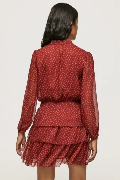 Pepe Jeans Vestido Estampado Floral Delia Granate