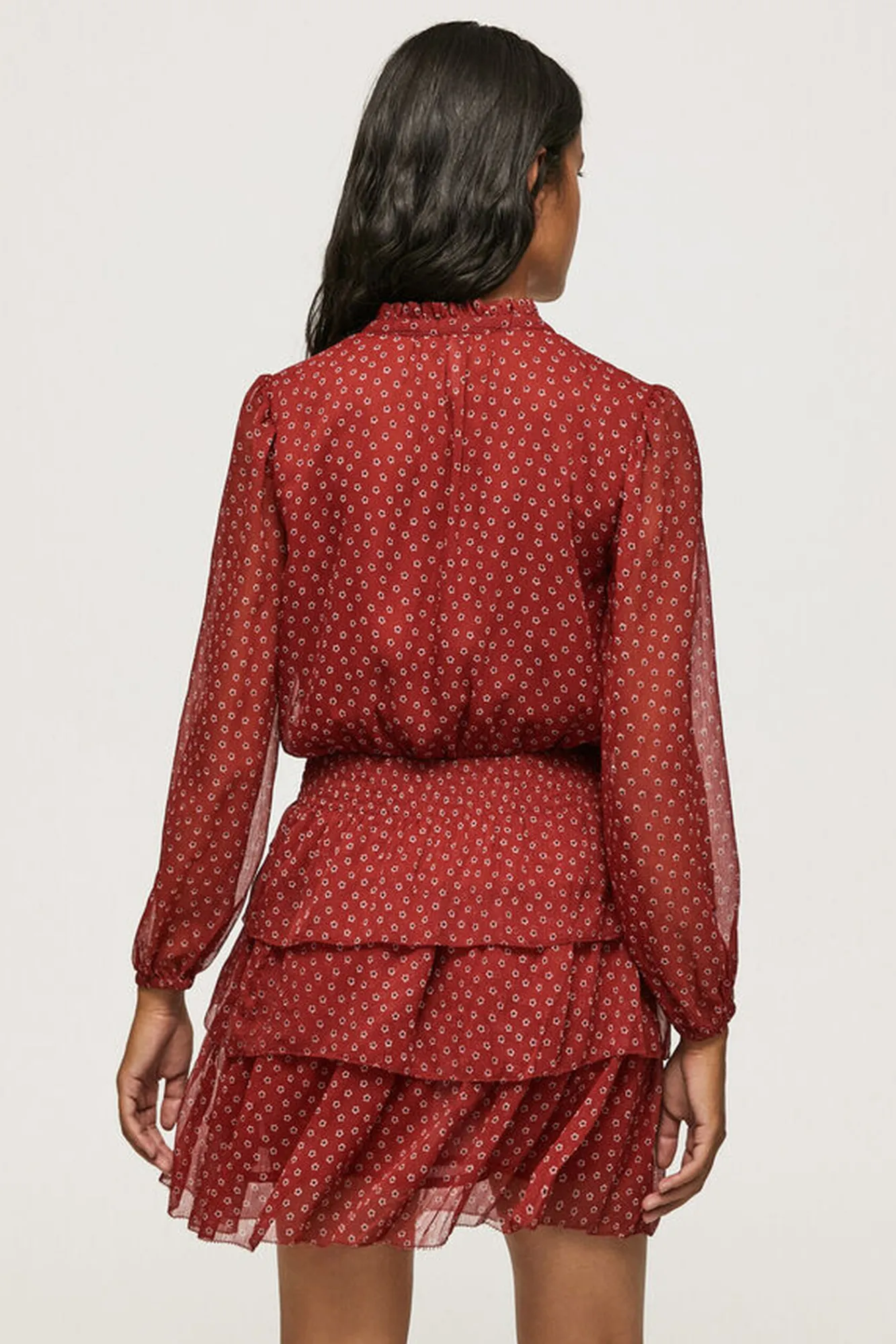 Pepe Jeans Vestido Estampado Floral Delia Granate