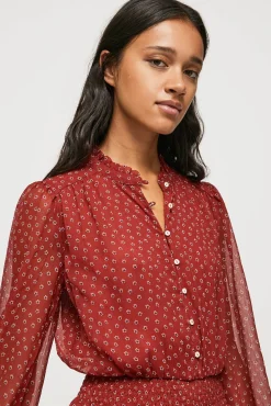 Pepe Jeans Vestido Estampado Floral Delia Granate