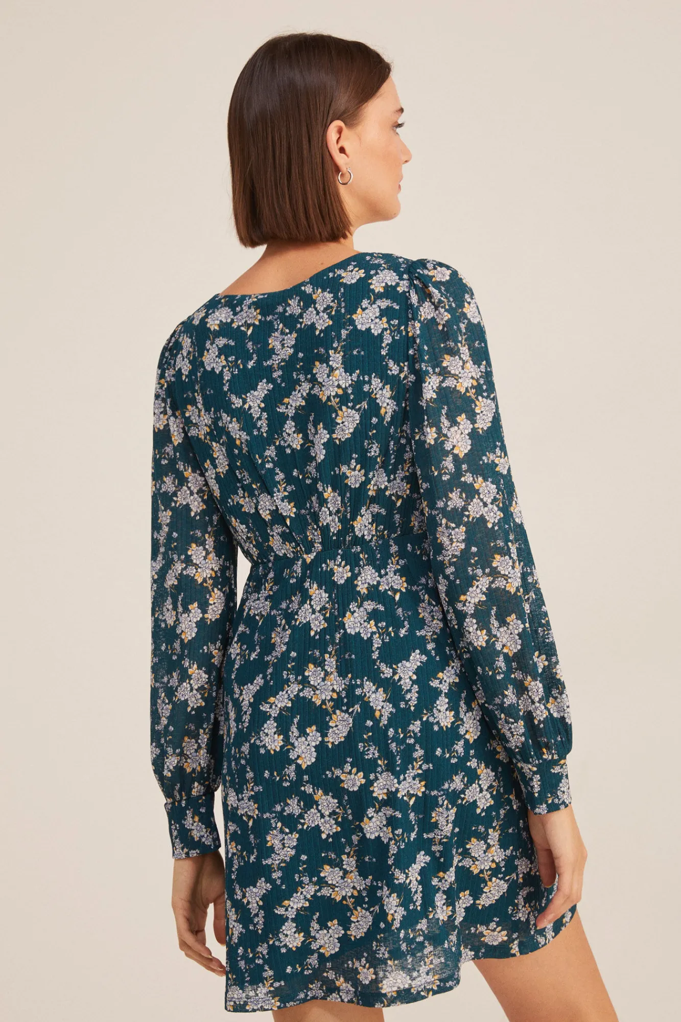* Vestido Estampado Flores Negro Online