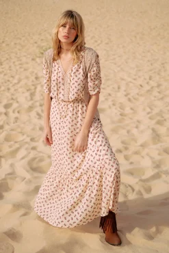Slowlove Vestido Estampado Largo Estampado Blanco Discount