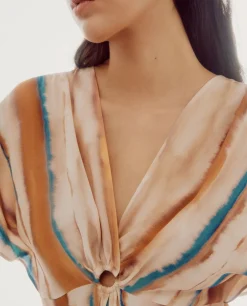 Slowlove Vestido Estampado Tie Dye Estampado Blanco Online