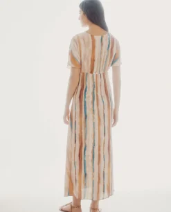 Slowlove Vestido Estampado Tie Dye Estampado Blanco Online