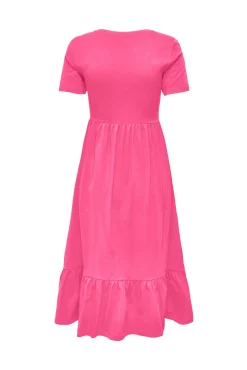 Only Vestido Largo Rosa Outlet