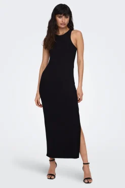 Only Vestido Largo Canale Negro Outlet