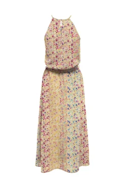 Only Vestido Largo Cuello Halter Amarillo Online