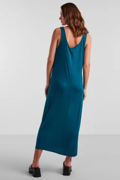 Pieces Vestido Largo De Mujer. Turquesa Discount