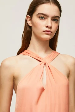 Pepe Jeans Vestido Largo De Tirantes. Naranja Best
