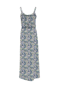 Only Vestido Largo Estampado Tirantes Azul Medio Best