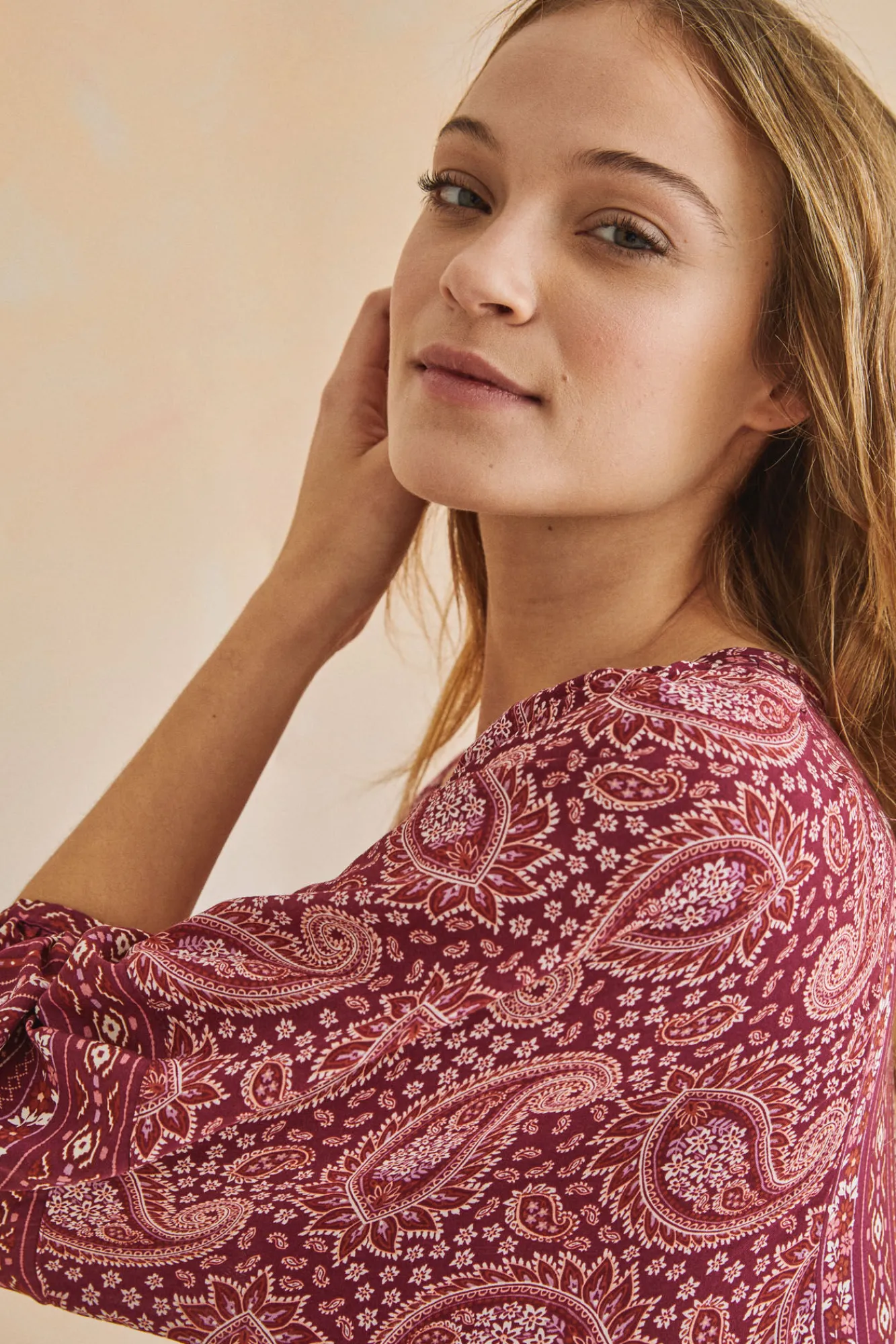Women'secret Vestido Largo Hindu Estampado Hot