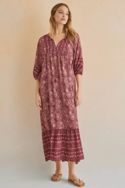 Women'secret Vestido Largo Hindu Estampado Hot
