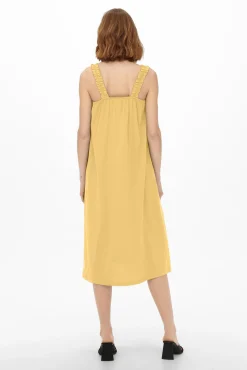 Only Vestido Largo Sin Mangas Amarillo Hot