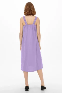 Only Vestido Largo Sin Mangas Morado Sale