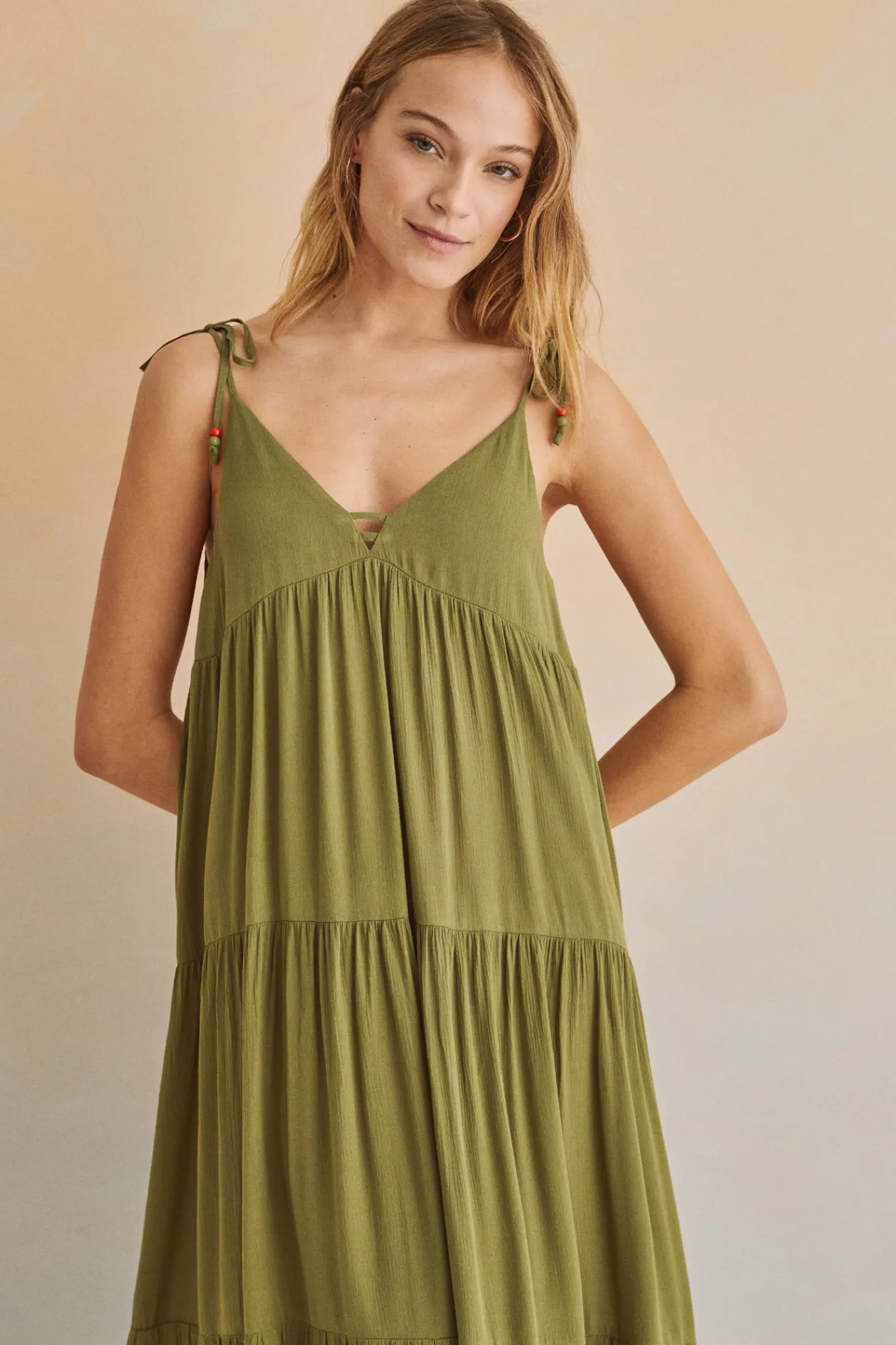 Women'secret Vestido Largo Tirantes Verde Outlet
